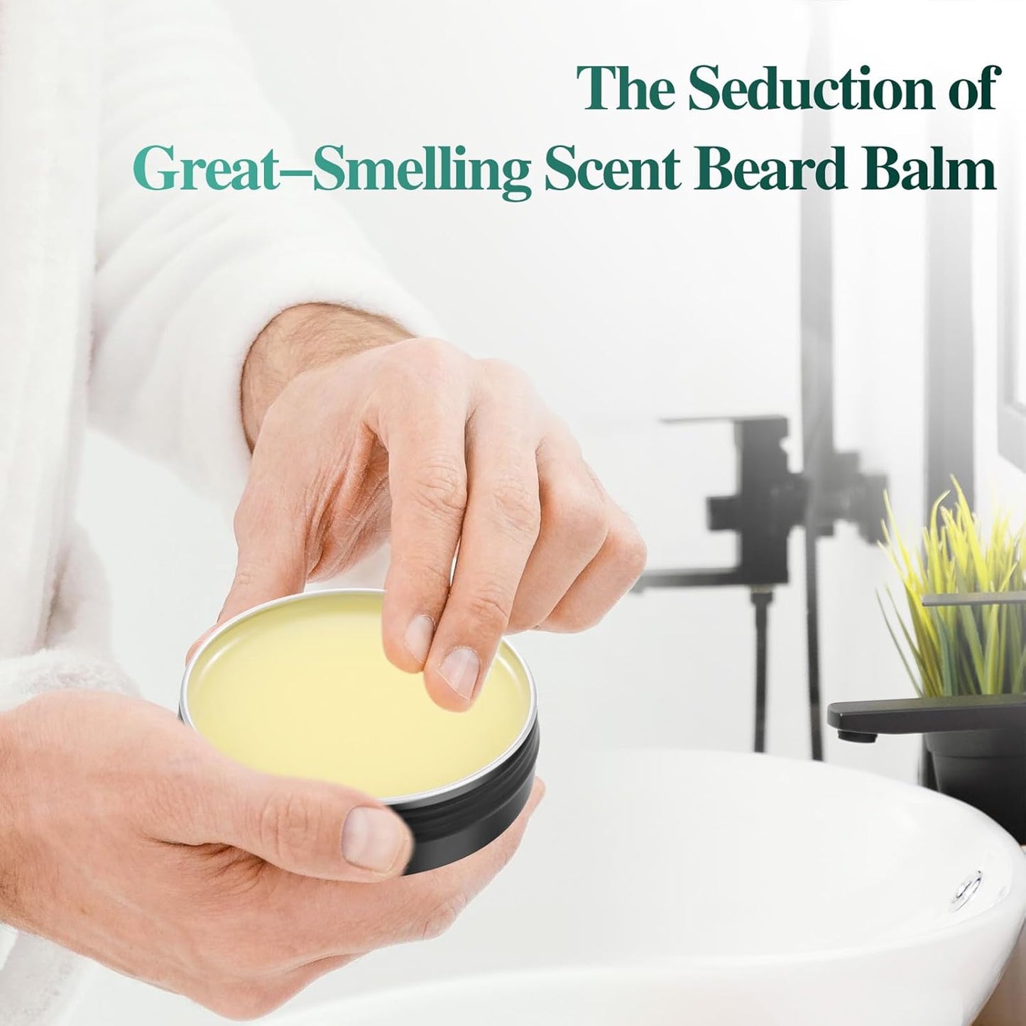 Beard Balm for Men & Conditioning Beard Wax - Made with Castor Oil Natural and Organic Ingredients - Hydrates & Thickens Facial Hair Growth- 2 Ounce Tin (Cedarwood)