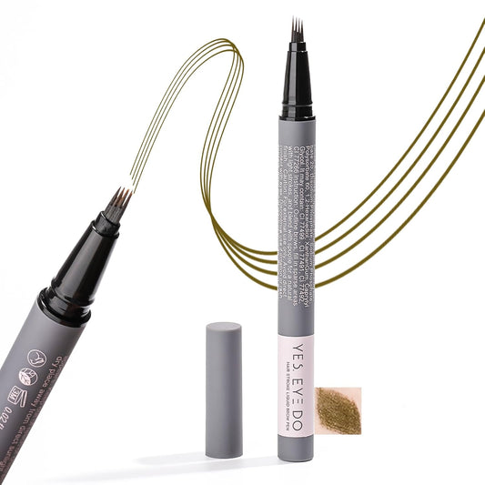 Taupe Eyebrow Pencil, 4-Prong Precision Brow Pen, Create Hair-like Stroke, Lift & Snatch Brow Shaping, Last for 24H YES.EYE DO (Cocoa Dust-Taupe)