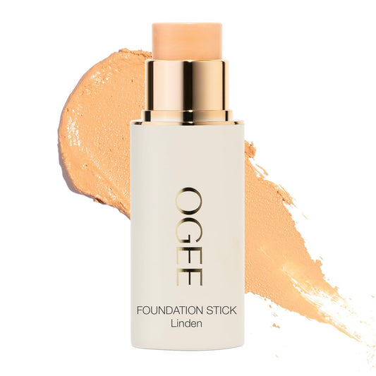 Ogee Sculpted Complexion Foundation Stick (Linden 1.25N Light Beige, Neutral Undertones) Full Coverage Foundation Makeup - Instantly Balance & Even Complexion - 70% Organic Ingredients