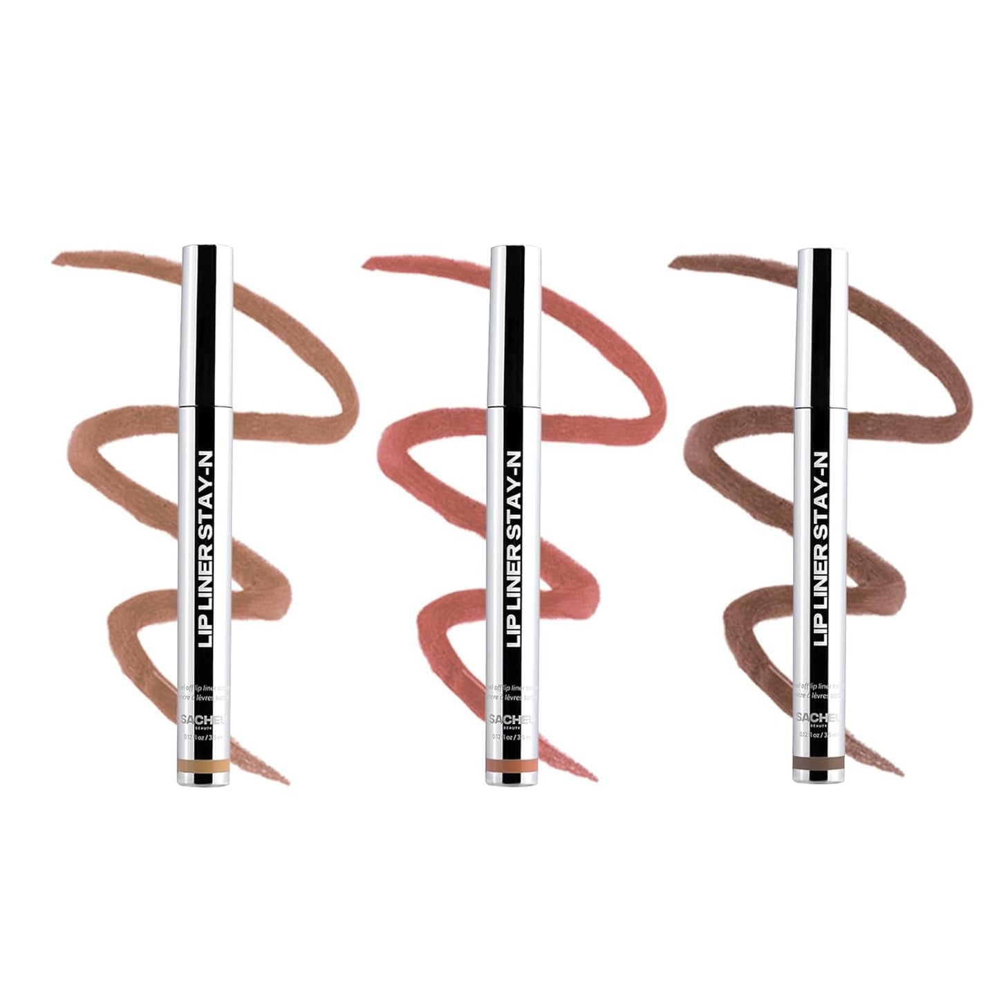 Sacheu Lip Liner STAY-N Peel Off Lip Stain — Long Lasting Matte Lip Tattoo Transfer Proof Lipstain Infused with Hyaluronic Acid & Vitamin E for All Skin Types — Vegan & Cruelty-Free, Core Bundle