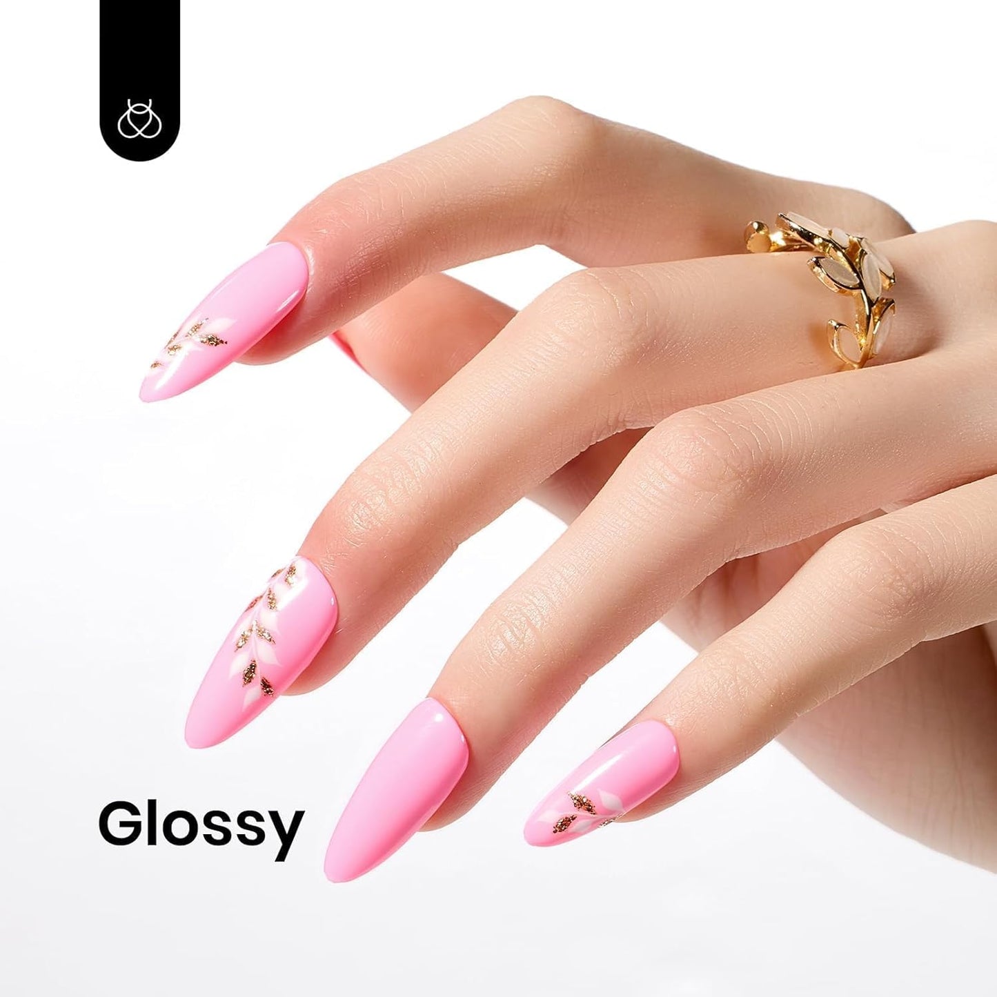 Beetles Pink Gel Nail Polish - Flamingo Feather Light Pink Gel Polish, Soak Off UV LED Nail Lamp Nail Art Manicure Salon DIY Home Gift for Women 15ml