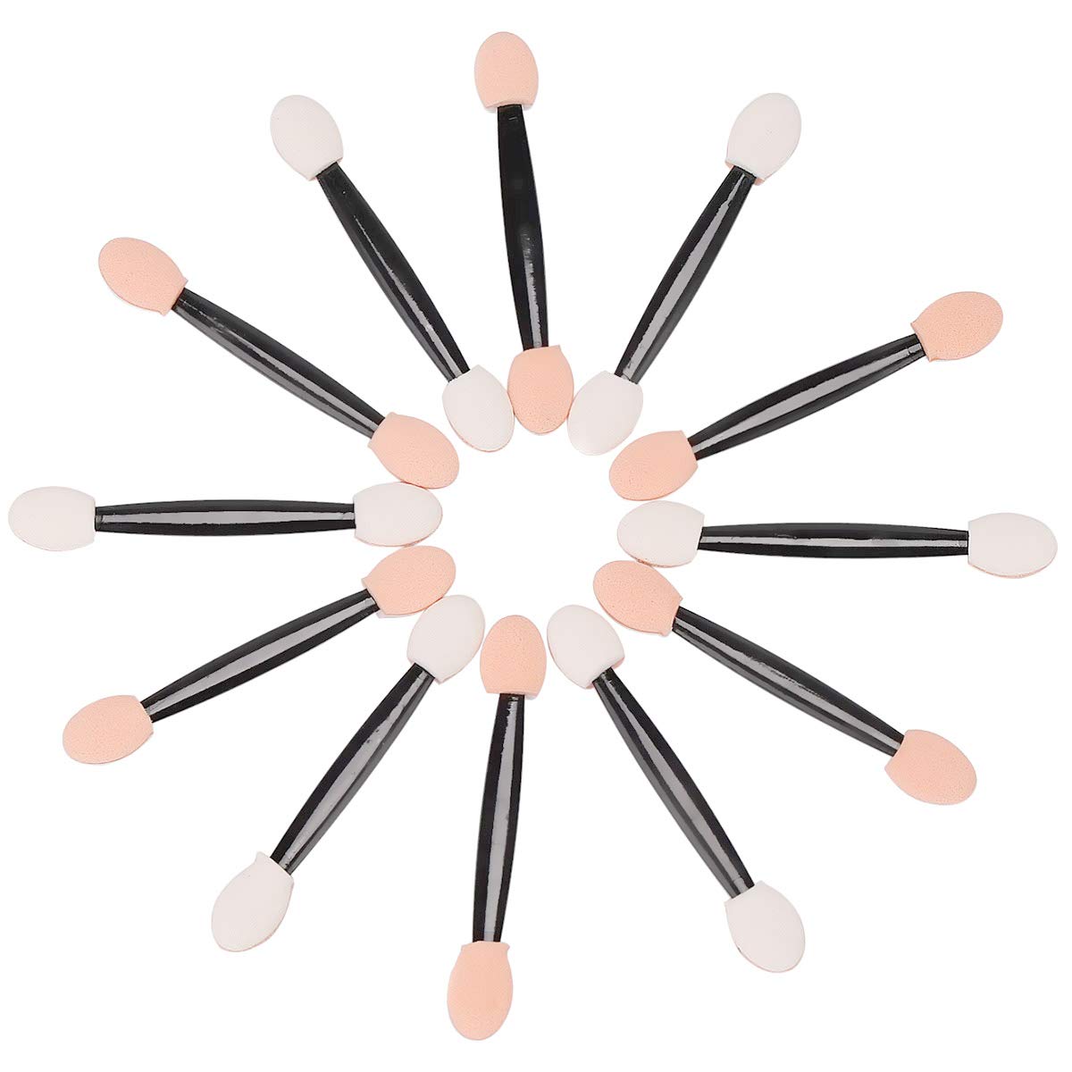 Akstore 200PCS Disposable Dual Sides Eye Shadow Sponge Applicator Eyeshadow Brushes Makeup Brush (Black)