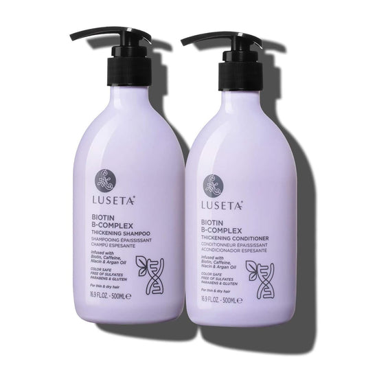 Luseta B-Complex Shampoo & Conditioner Set for Hair Strengthening, Routine shampoo and Conditioner for Women, Biotin Shampoo for Thinning Hair for Women and Men All Types 2 x 16.9oz