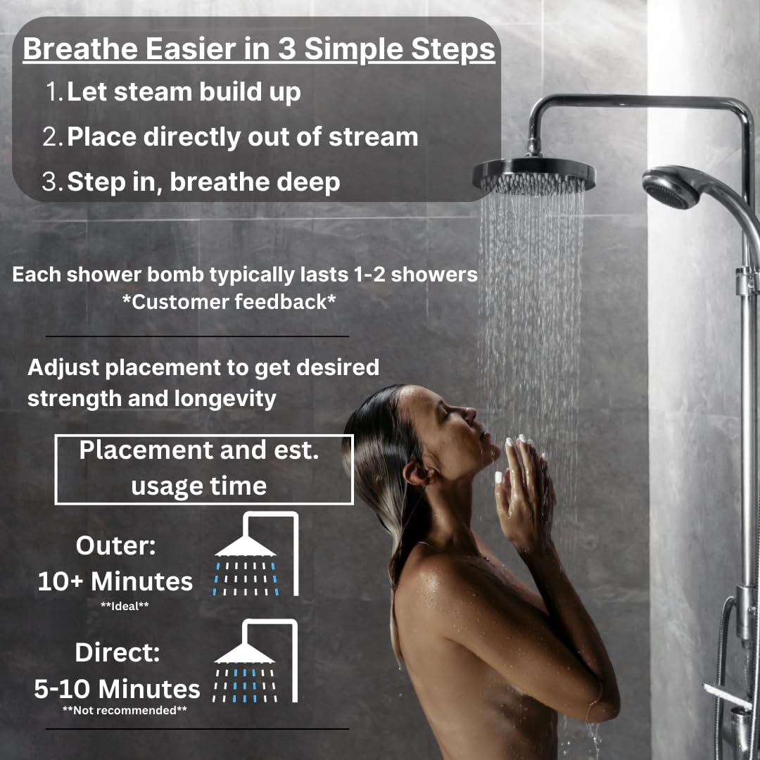 Alive Shower Bombs 10-Pack – Made in USA | Powerful Aromatherapy Steamers with Eucalyptus, Peppermint & Menthol | Energizing Scent for Morning Focus & Breathing Boost | Natural Self Care Gift