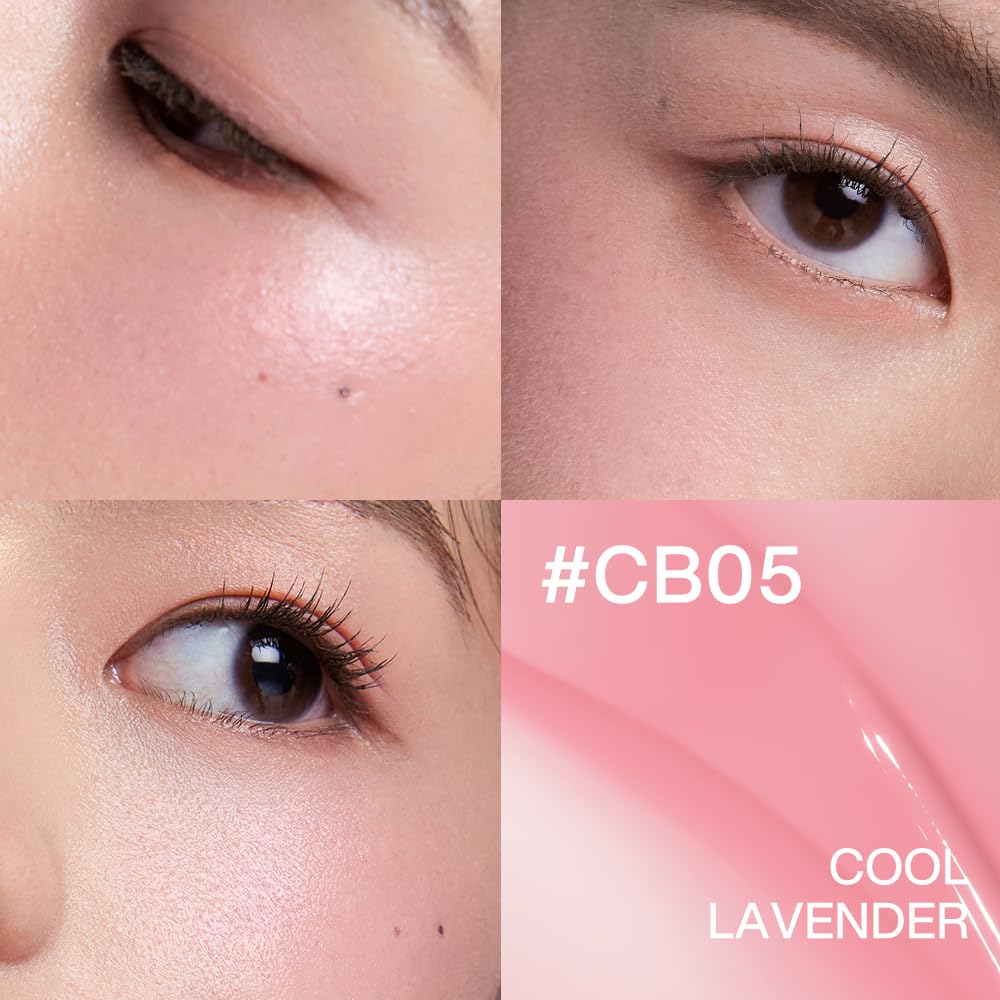 INTO YOU Cream Blush Air Cushion for Cheeks Eyes, Moisturizing, Lightweight, Dewy Finish Face Makeup, Long Wearing, Buildable, Blendable, Pigmented Liquid Blush, for All Skin Tones, Cool Lavender