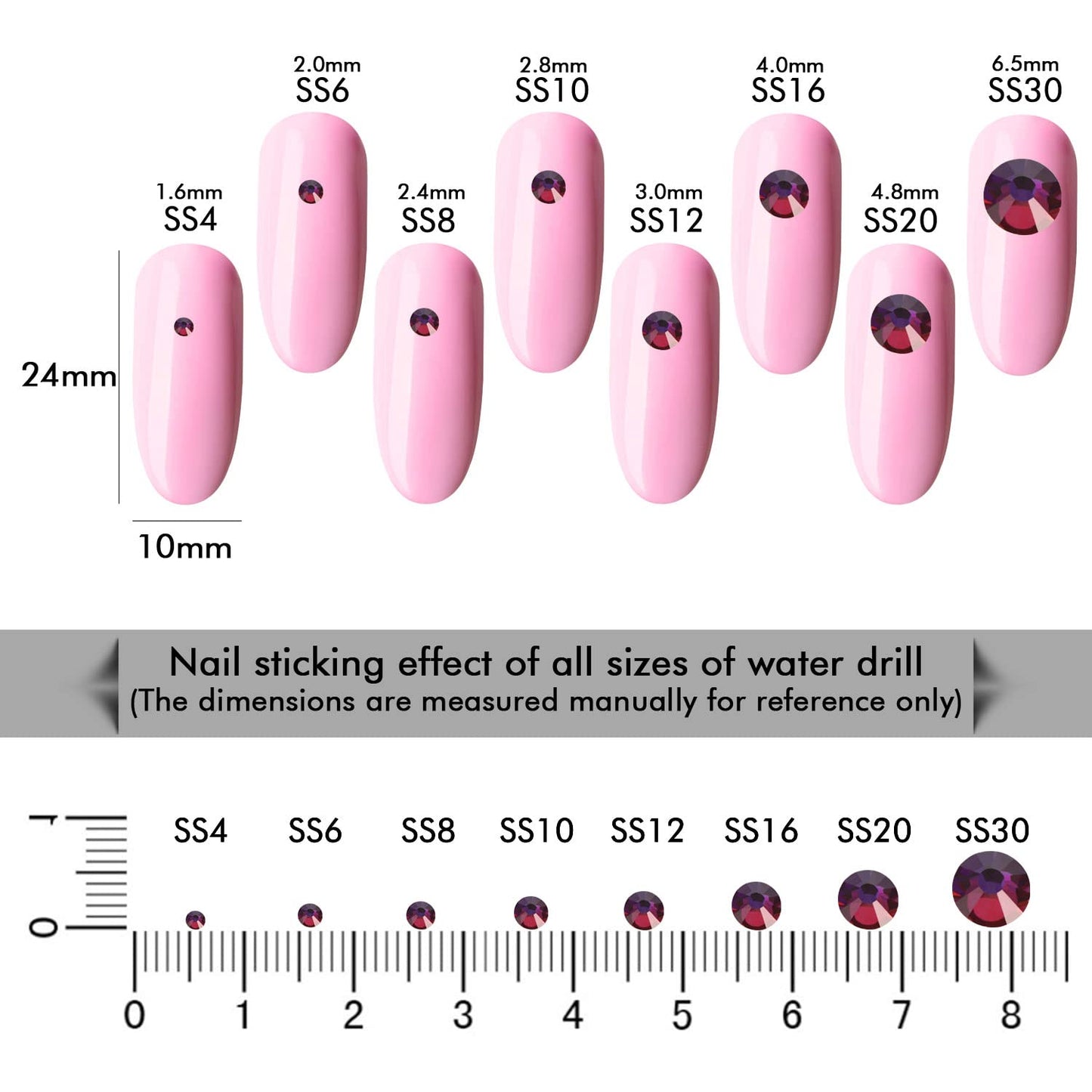 1440Pcs Blue Blaze Crystal Rhinestones,Glass Flatback Rhinestones Mini Gemstones for Nail Face Makeup Art Crafts Clothes Decoration-(SS6,2.0mm,Blue Blaze)