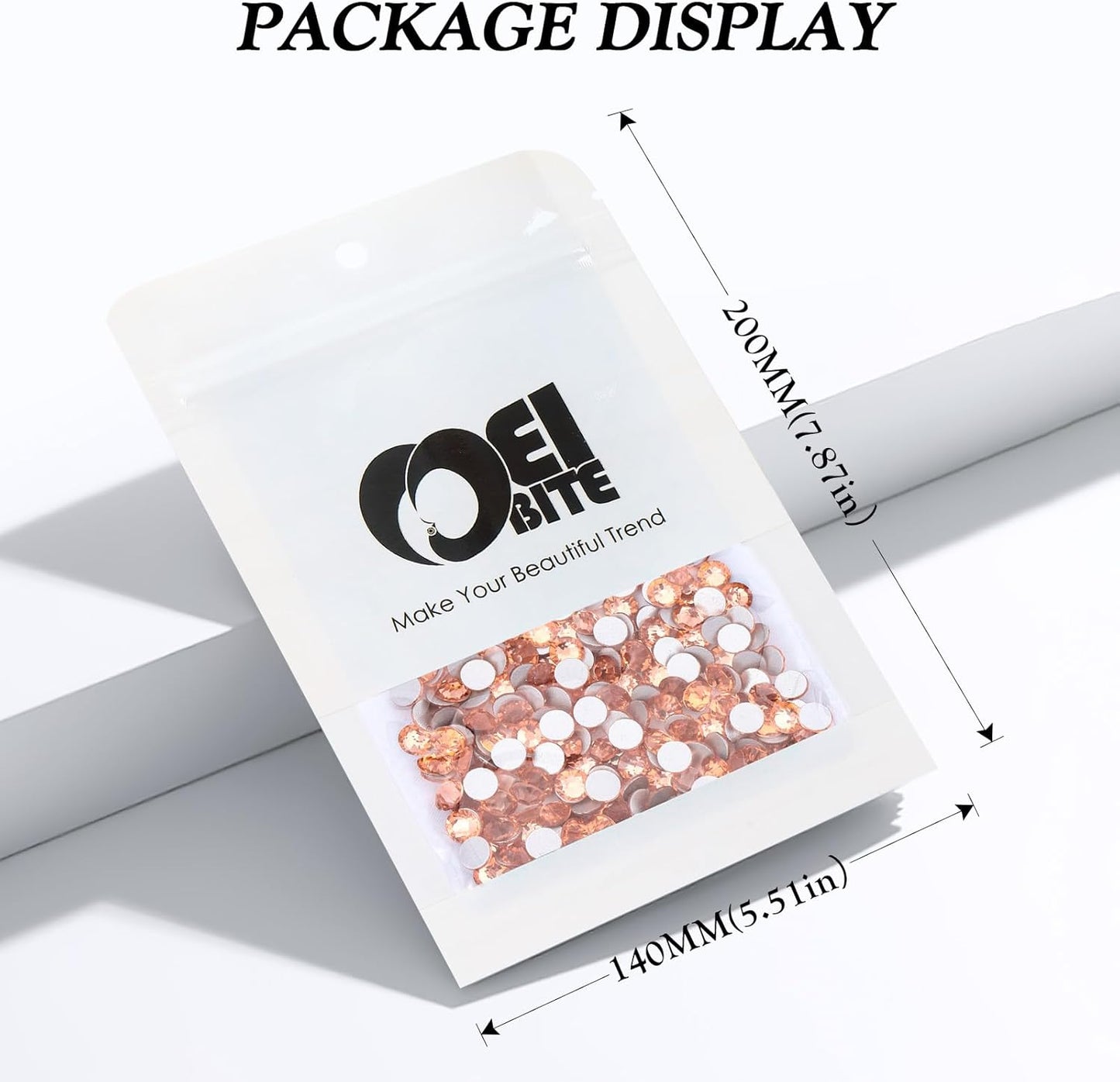 Champagne Flatback Rhinestones, Glass Rhinestones for Nail Art and Craft, Glue Fix, Loose Crystal Gemstones(Champagne, SS30, 576pcs, 6.4-6.6mm)