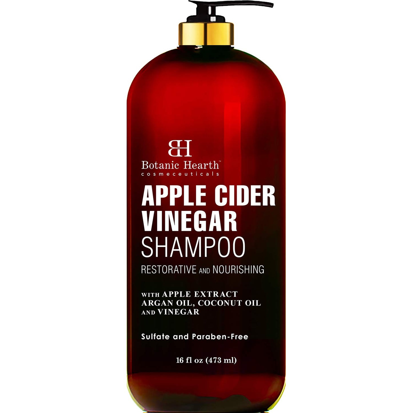 Botanic Hearth Apple Cider Vinegar Shampoo | Clarifying And Nourishing, Reduces Itchy Scalp, Dandruff & Frizz | Sulfate Free, For All Hair Types, Men And Women | 16 Fl Oz