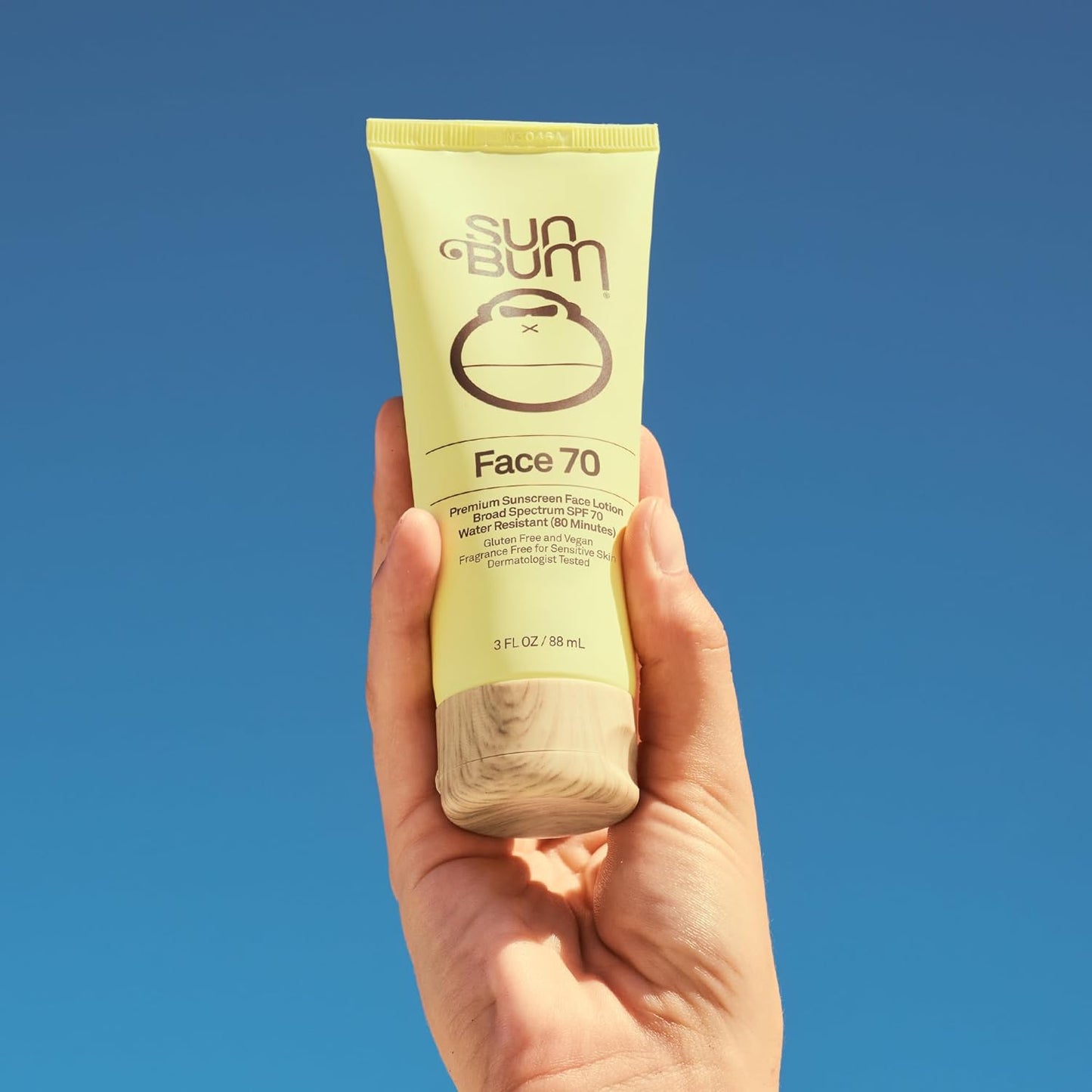 Sun Bum Original SPF 70 Sunscreen Face Lotion - Broad Spectrum Moisturizing Facial Sunscreen with Vitamin E - Fragrance Free - Travel Size - 3 oz