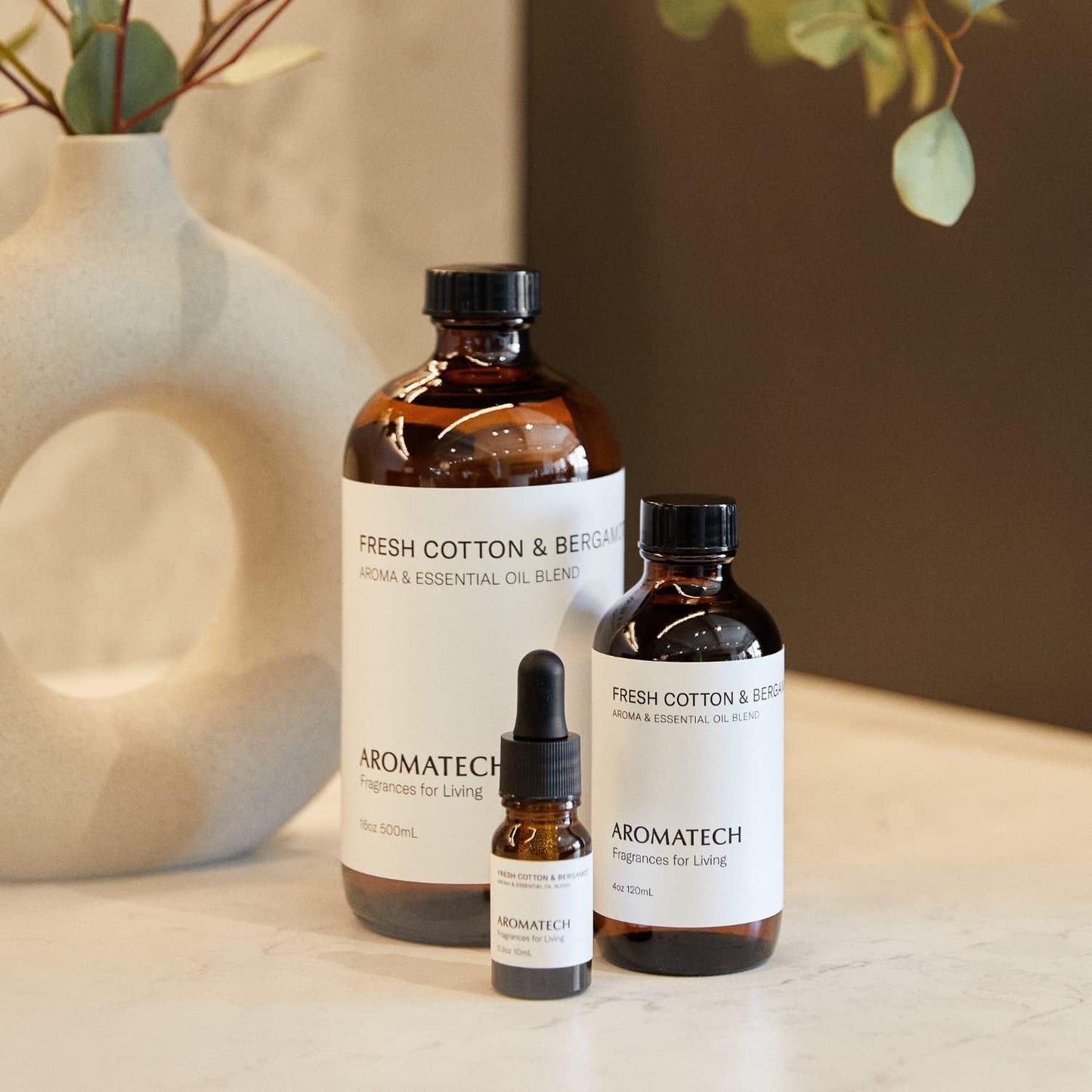 AromaTech Fresh Cotton & Bergamot for Aroma Oil Scent Diffusers - 500 Milliliter