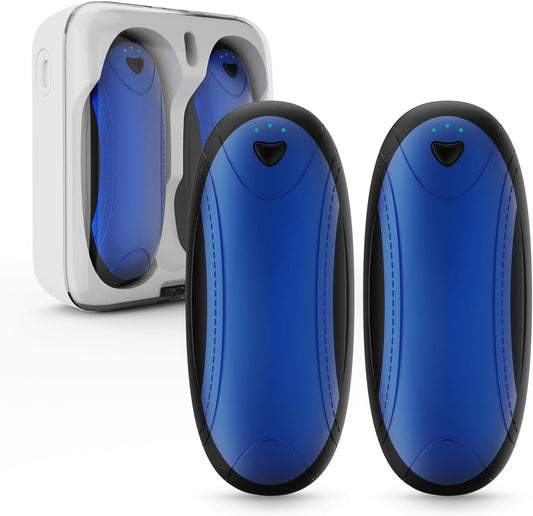 Hand Warmers 2 Pack with 10000mAh Charging Box,Portable Pocket Heater,24Hrs Long Safe Heat,Outdoor, Travel, Golf, Hunting, Camping,Gifts for Men Women