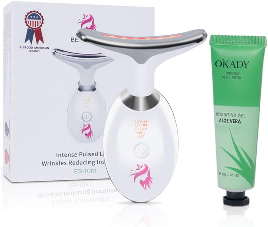 Red Light Therapy for Face, Facial Massager, Skin Tightening & Anti-Aging Face Lift Device, True Beauty Glow Facial Massager, 7-in-1 LED Facial Sculptor