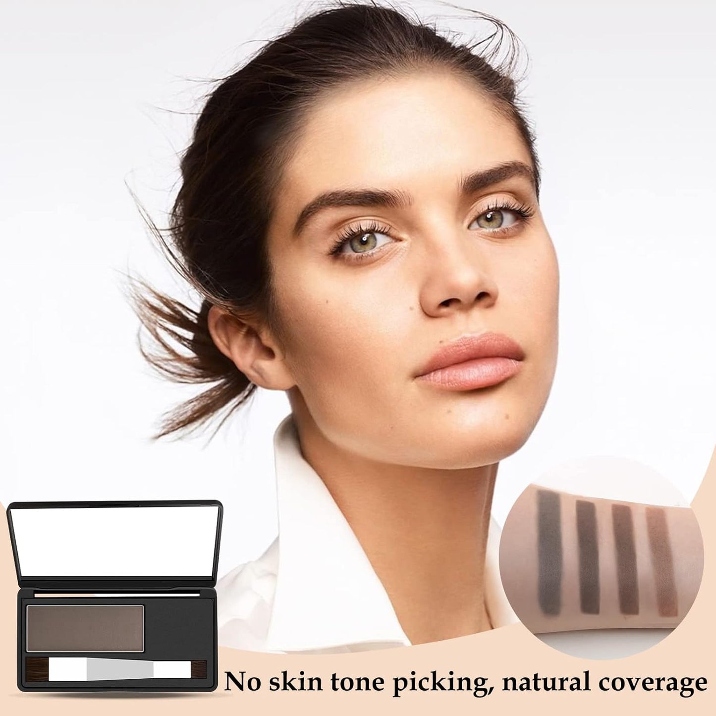 Boobeen Temporary Hair Concealer Kit - Root Touch Up Cover Gray Hair - Color Powder Brush