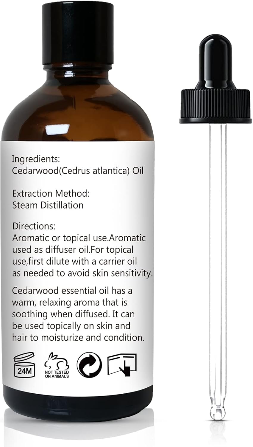 Cedarwood Essential Oil for Diffuser Skin Hair Holiday Home Care