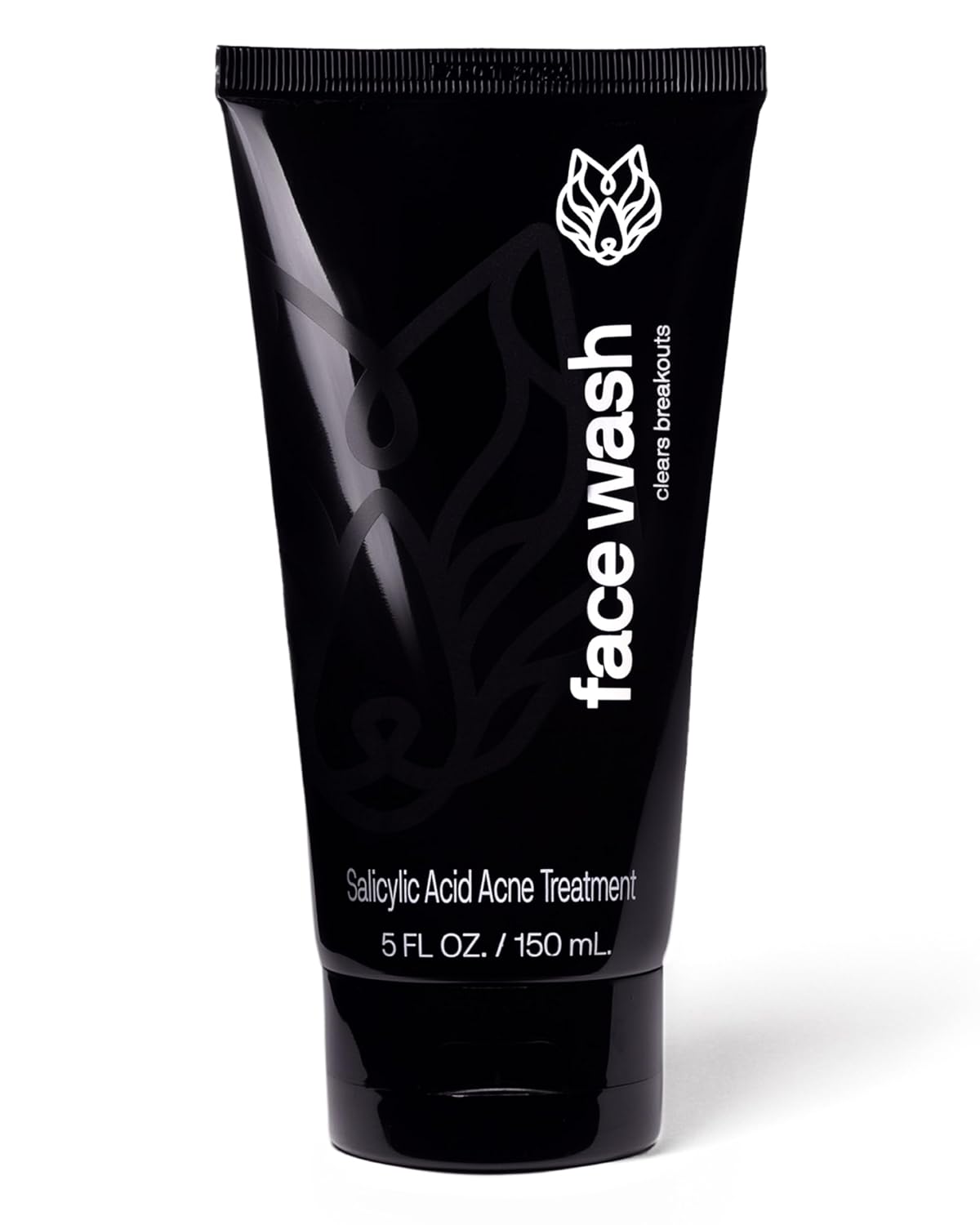 Black Wolf Men’s Charcoal Powder Face Wash, 5 Fl Oz - Facial Cleanser Removes Unwanted Impurities from Your Skin and Soothes Irritation