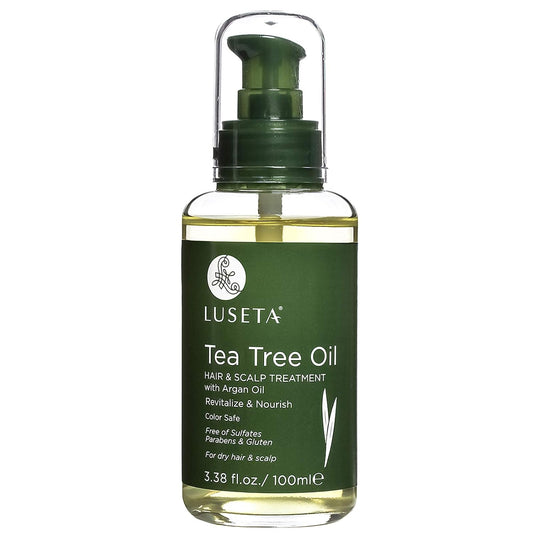 Luseta Tea Tree Oil for Hair, Hair Serum for For Damaged and Oily Hair, Revitalizing & Nourishing for Healthy Hair Color Safe Hair Oil 3.38 Fl oz