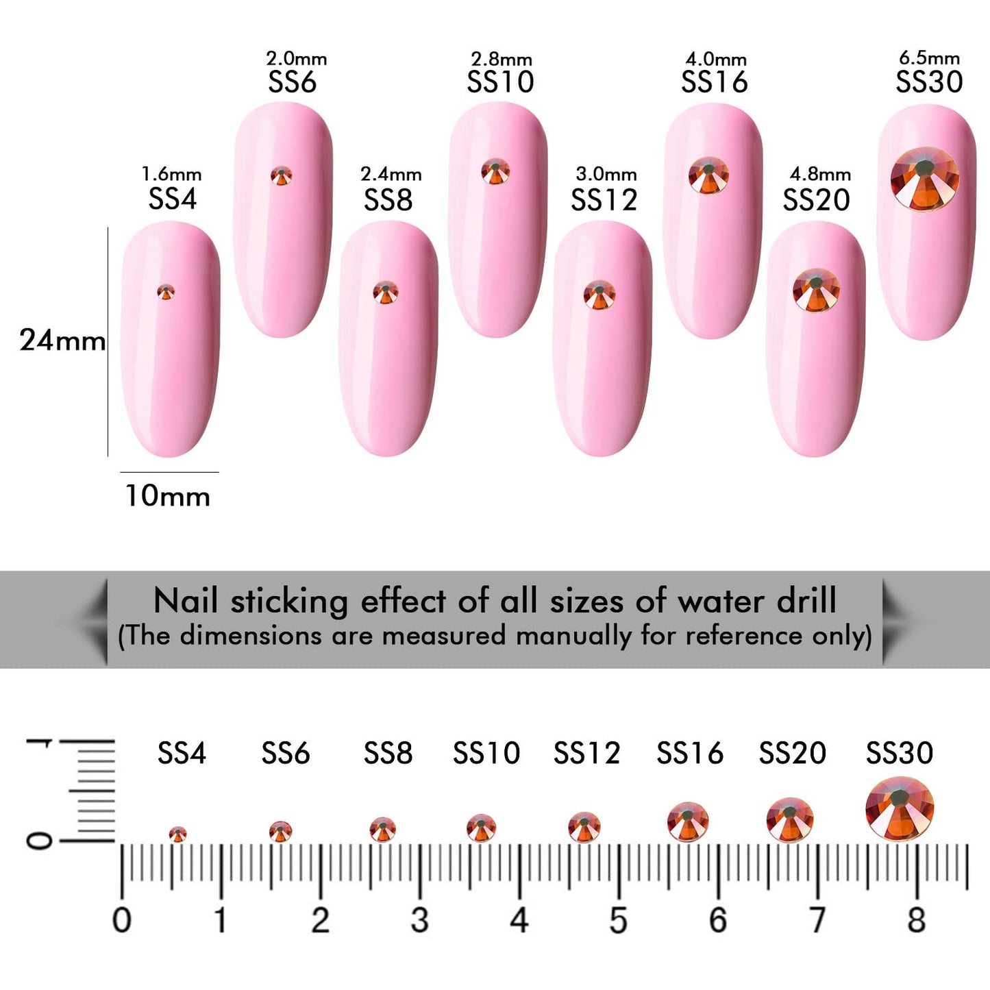 1440Pcs Amber Crystal Rhinestones,Glass Flatback Rhinestones Gemstones for Nail Face Makeup Art Crafts Clothes Decoration - (SS12, 3.0mm,Amber)