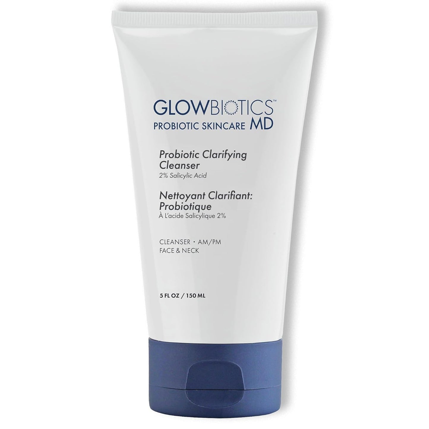 Glowbiotics Probiotic Clarifying Cleanser 5 oz – Gentle Foaming Face Wash with 2% Salicylic Acid & Niacinamide, Clears Pores & Excess Oil