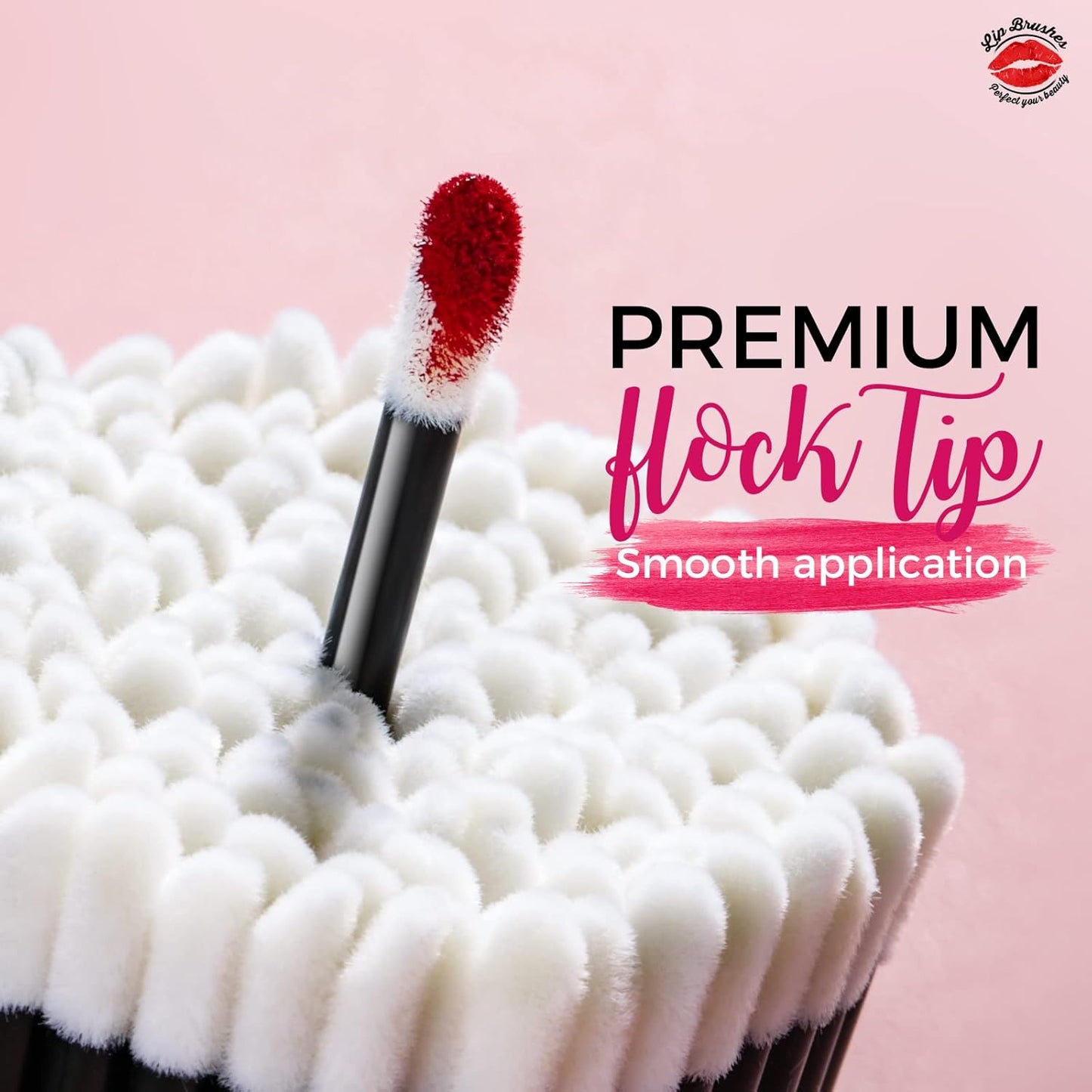 Teenitor 600 Pcs Disposable Lip wands Lip Applicators Disposable, Lipstick Testers Wands Lint Free Applicators for Makeup Lip Brushes Wands Makeup Beauty Tool Black