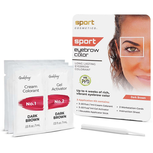 Eyebrow Color For Women, 3 Application Kit, Dark Brown