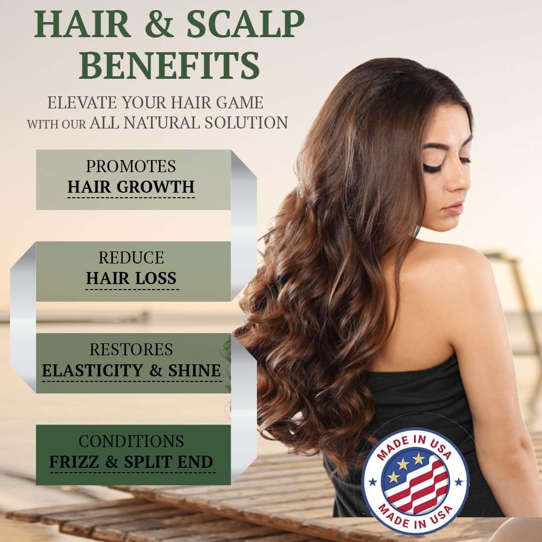 Fiora Naturals Tea Tree Oil for Hair and Scalp - with Jojoba, Grape Seed & Castor Oils - Helps hair growth, Soothes Itchy Scalp & Fights Dandruff - Moisturizes and adds shine - 4 fl oz