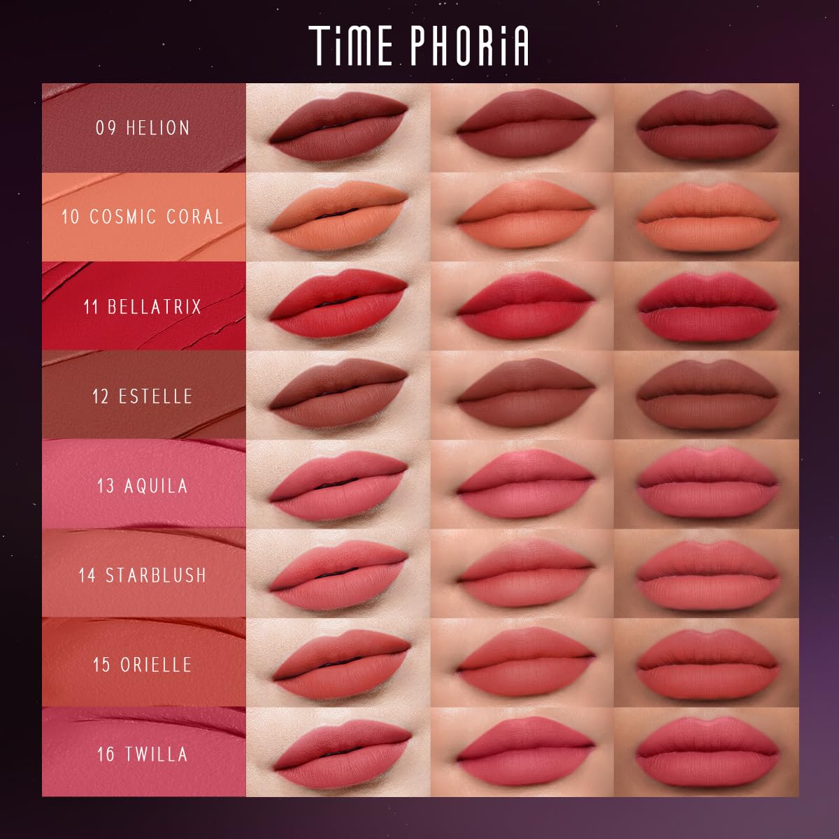 NEBULA VELVET LIP CREAM-Long Lasting Lip Stain, Waterproof and Transfer Proof Lip Tint, Matte Finish Lipstick, Smooth Out Lip Lines, Lightweight Lip Cream, High Coverage (03 ELARA)