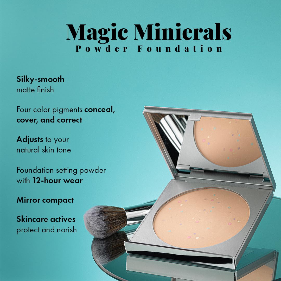Magic Minerals by Jerome Alexander Jumbo Size Mineral Powder Foundation with Color Correctors, Antioxidant Skincare Formula (Light)