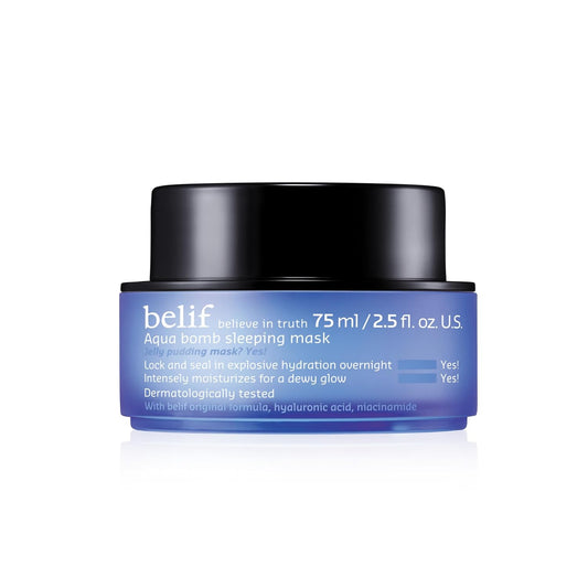 belif Vitamin E Jelly Overnight Mask – Hydrating & Plumping Face Moisturizer with Red Algae & Jojoba Oil, Deep Repair for Glass Skin, Korean Sleeping Mask for Intense Hydration & Radiance, 2.53 fl oz