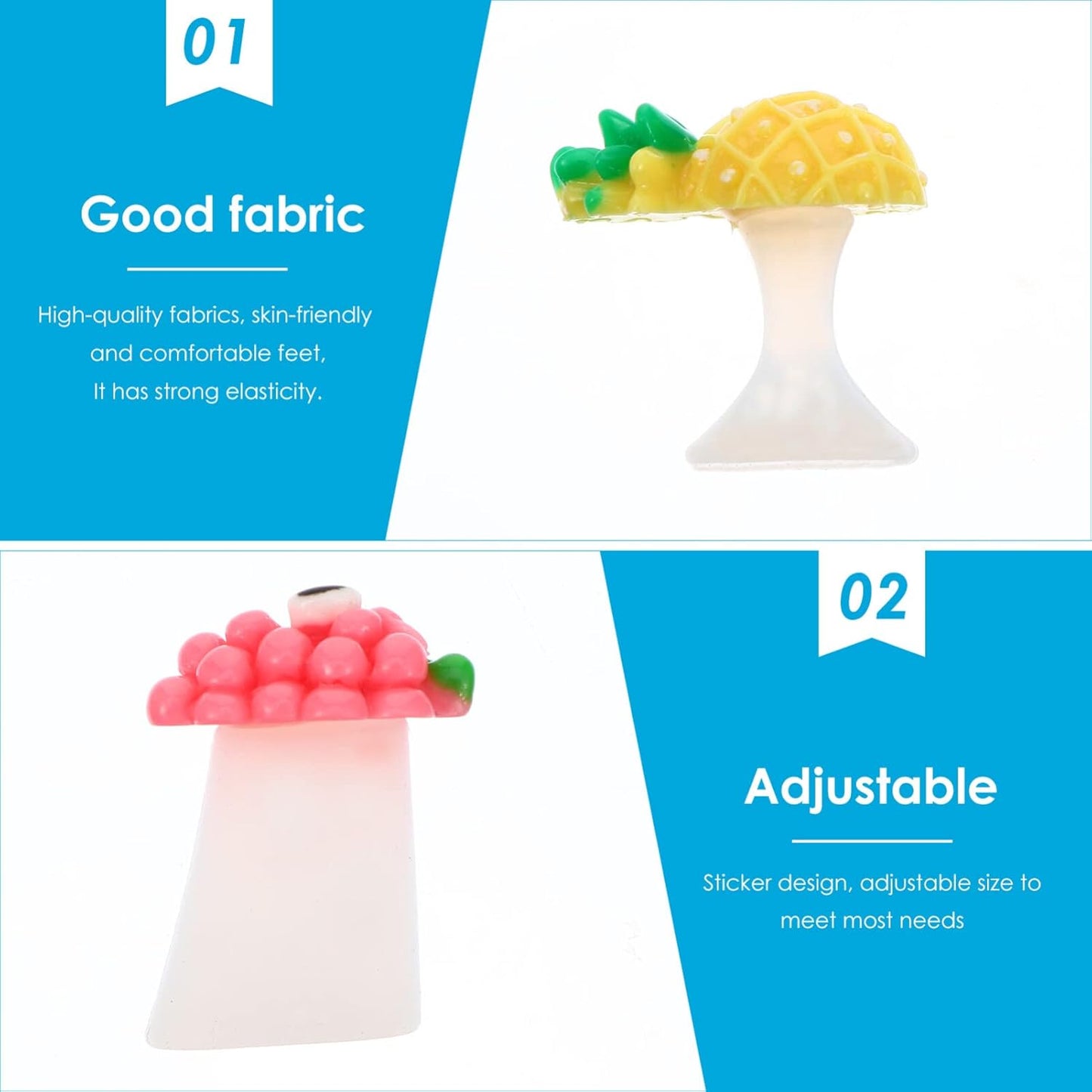 Beaupretty 24Pcs Nail Art Toe Separator Set - Silicone Toe Spacers for Perfect Pedicure Washable and Reusable Ideal for Nail Polish and Foot Care