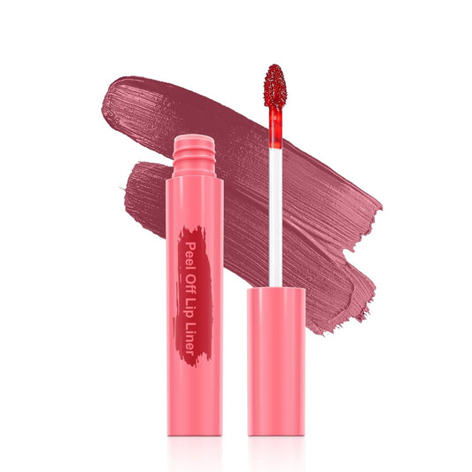 Lip Liner - Lip Stain Peel Off Moisturizing Long-Lasting & Waterproof Transfer Proof & Plumping, Non-Stick Cup Lip Liner Stain Tint For All Skin Types (Mauve, 1 PCS)