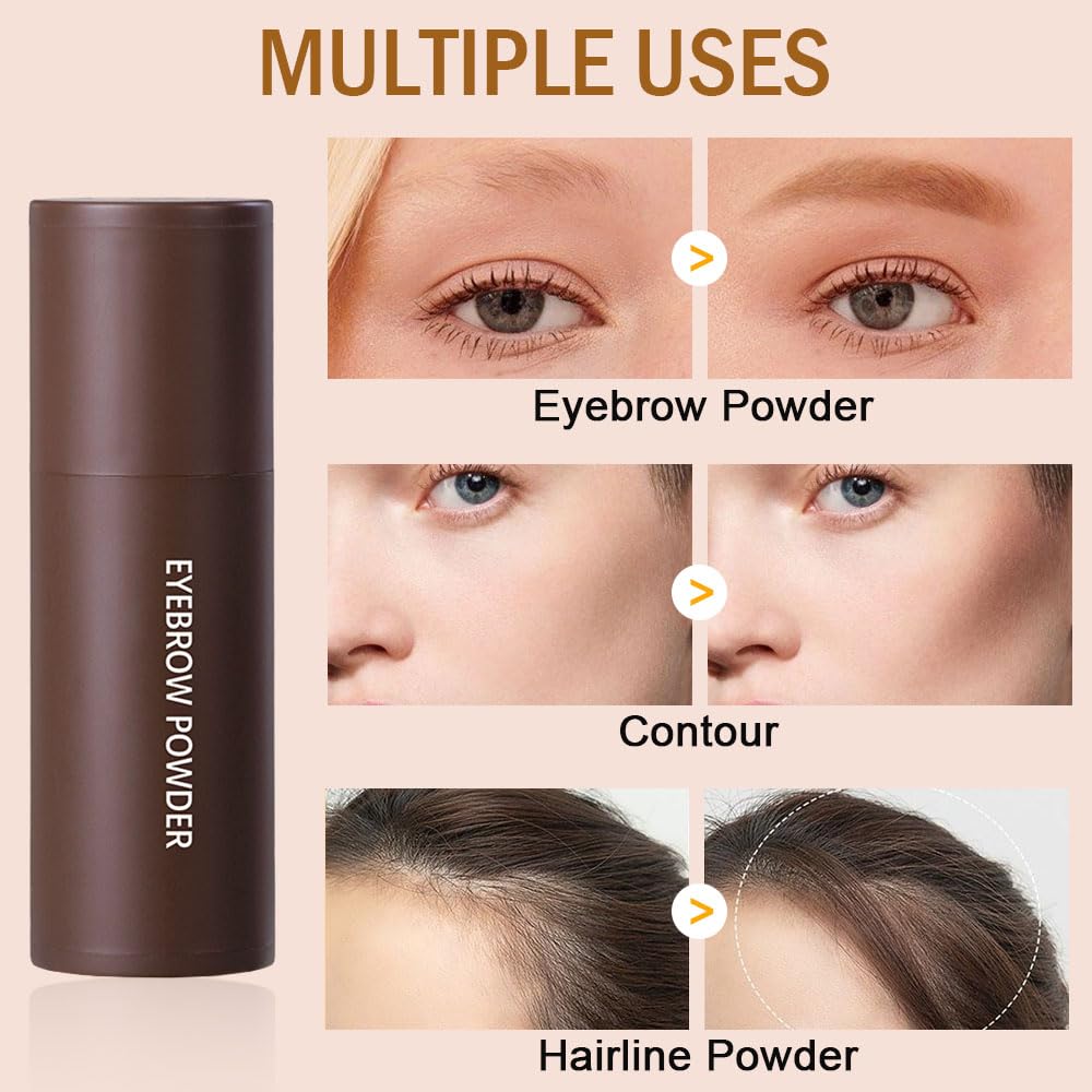 Eyebrow Stamp Stencil Set, Eye brow Charm Stencils Shaping Kit, Long-Lasting Eyebrow Shaper for Women Girl, Cruelty-Free plantillas para la cejas (Light Brown)