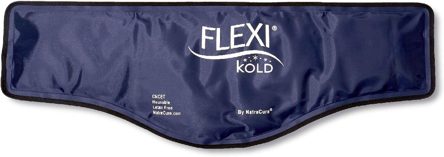 FlexiKold Gel Neck Ice Pack (23" X 8" X 5") - Reusable Cold Pack Compress (Therapy for Pain, Injuries of Neck, Lower Back, Shoulder, wrap Around Knee, Foot, Thigh, Elbow) - A6301-COLD