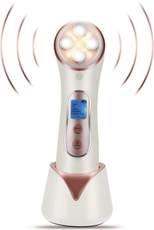 High Frequency Facial Machine 5 in 1 Facial Massager Micro-Current Recharable Facial Frequency Device