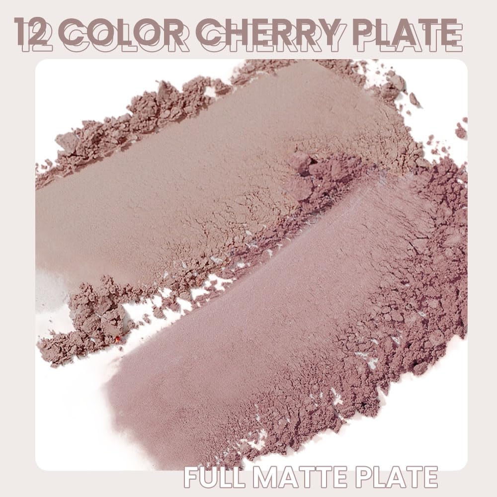 AMY'S DIARY 12Color Light Pink Purple Eyeshadow Palette, Long-Lasting, and Highly Pigmented. Elevate Your Eye Makeup– Unleash Your Unique Style (08#)