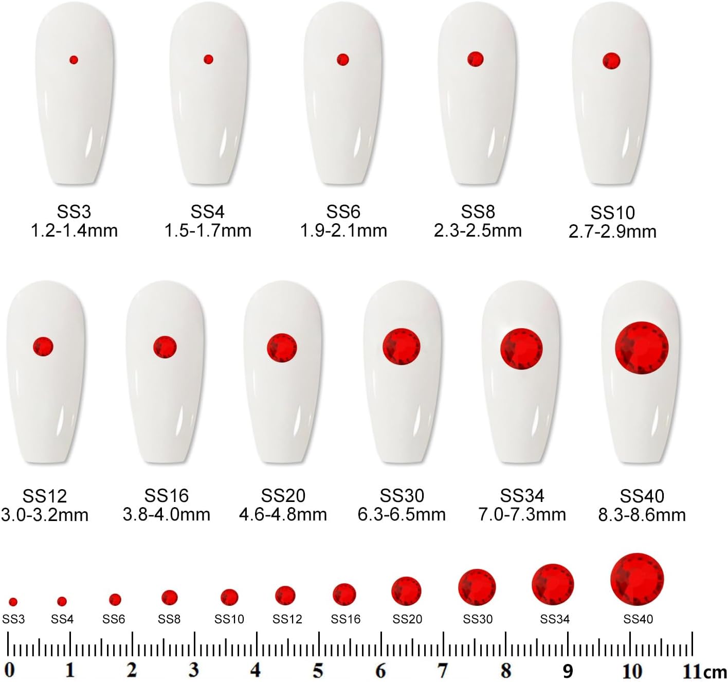 2000PCS SS16 Flatback Rhinestones | 12-Facet Diamond-Cut Glass Gems for Nail Art, Clothing, DIY Crafts |Glue-On Decoration Stones with Silver Backing(Light Siam)