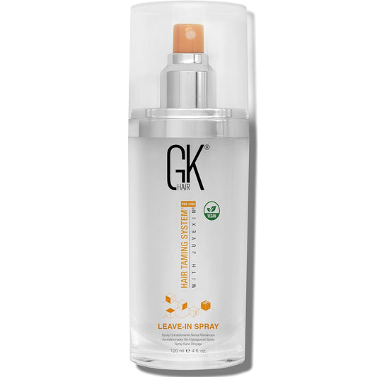 GK HAIR Vegan Leave In Conditioner Spray – Lightweight Detangler Spray For Frizz Control & Heat Protectant for All Hair Types, 120ml