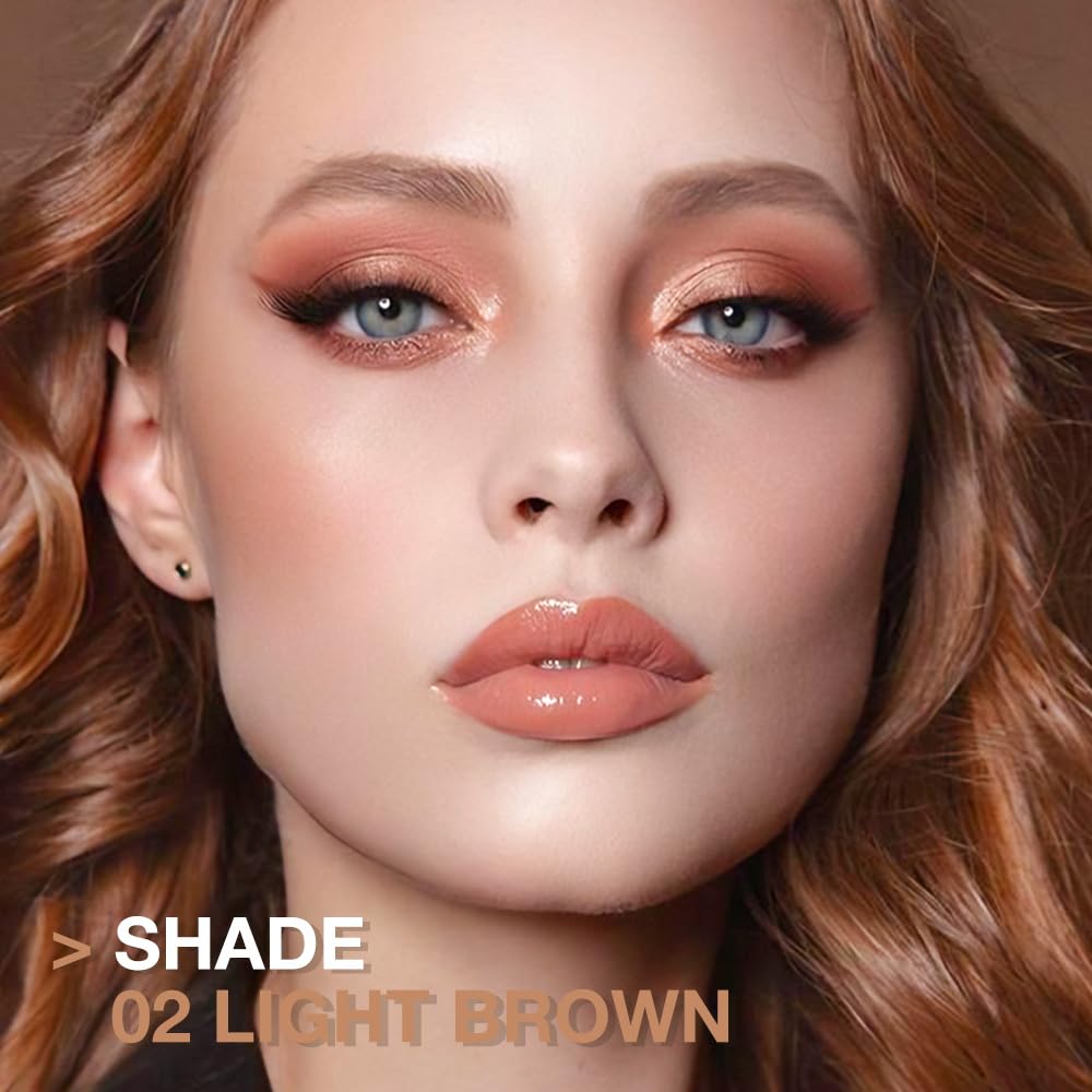 4 Pcs Ultimate Eyebrow Retractable Definer Pencils,Dual-Sided Natural Soft Textured Eyebrow Pencil, for Daily Look Eyebrow Makeup,Brow Brush,Fine Tip lapiz de cejas-Light Brown