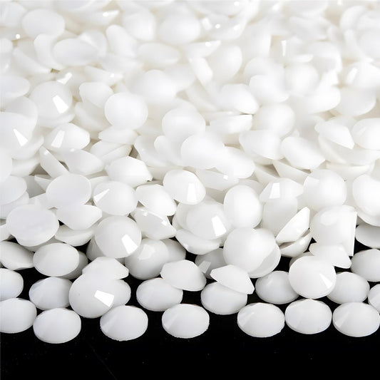 Flatback Rhinestones Round Gems for Nails Art and Crafts 4000Pcs SS12 3mm Glitter Crystals Stone DIY Bags Clothes Shoes (Pure White)