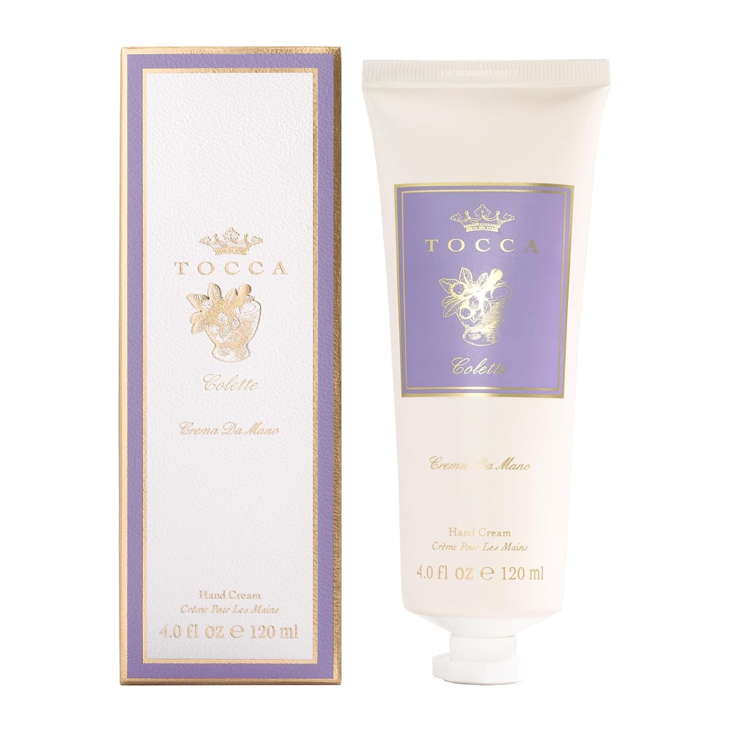 Tocca Crema de Mano Luxe, Colette Hand Cream, 4 oz - Bergamot, Sandalwood, Pink Peppercorn - Moisturizing, Quick Absorbing