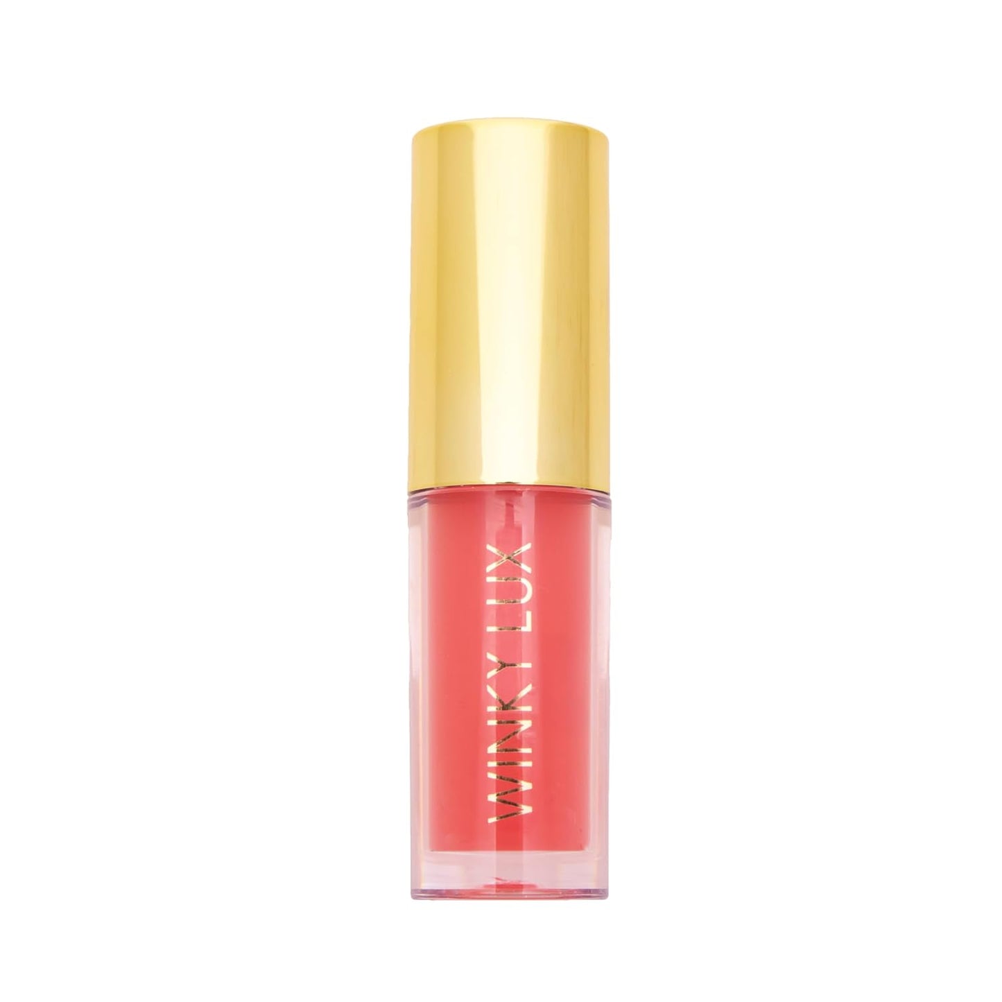 Winky Lux Peach Whisper Barely There Sheer Tinted Lip Oil - Hydrating Lip Gloss Tint, Peachy Pink Glossy Lip Balm, Juicy Non Sticky Long Lasting Formula, Infused with Jojoba Oil & Soft Vanilla Scent