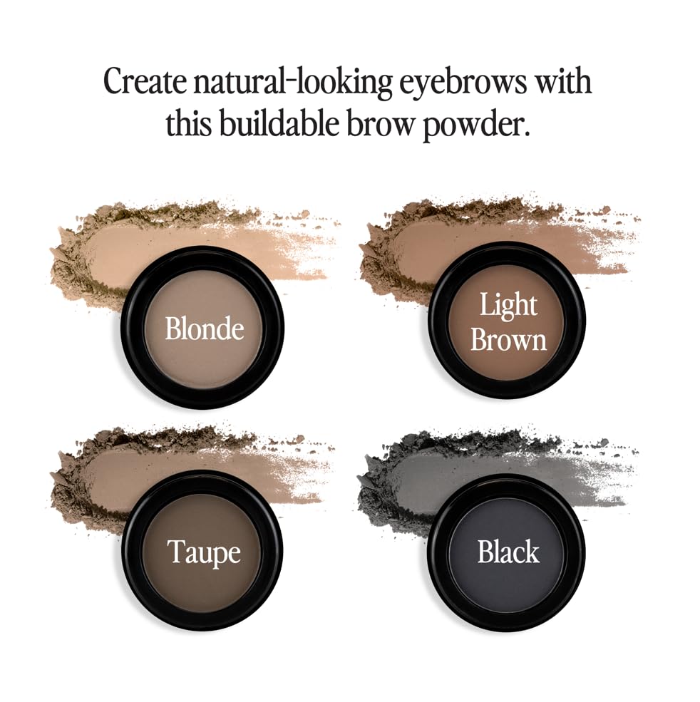 bdb Eyebrow Powder & Definer Brush - Long-Lasting, Fuller & Fluffier Brows, Spoolie for Precision, Soft & Natural, Blonde