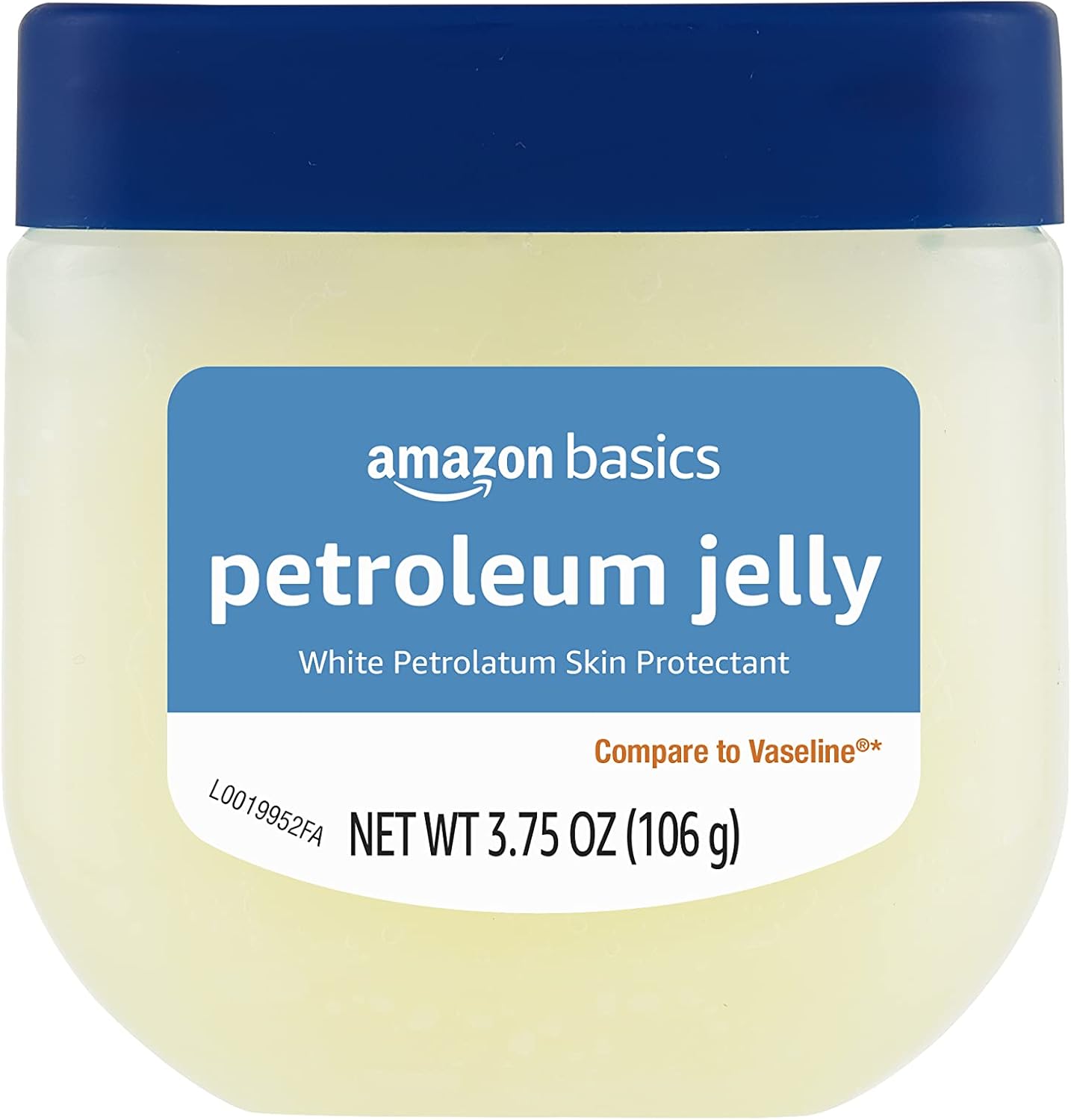 Amazon Basics Petroleum Jelly White Petrolatum Skin Protectant, Unscented, 3.75 oz, 1-Pack, (Previously Solimo)