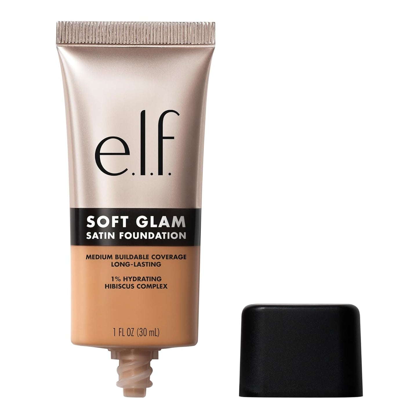 e.l.f. Soft Glam Foundation, Medium Coverage, Long-Lasting & Buildable Foundation For A Smooth, Satin Finish, Vegan & Cruelty-Free, 44 Tan Cool