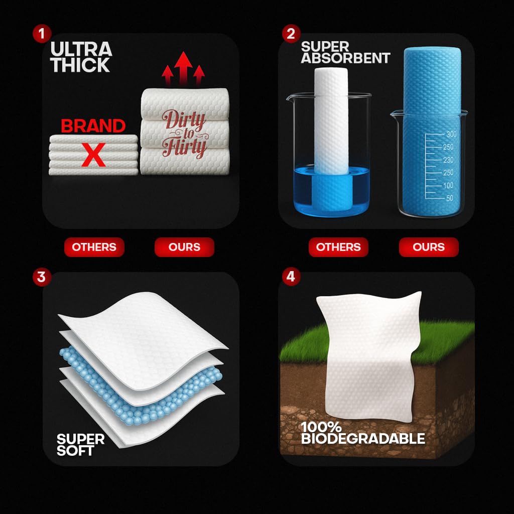 Face Towels | XL 8x8 Ultra Soft & Extra Thick Facial Wipes | Disposable Face Towelettes for Sensitive Skin | Dry Face Cloths for Makeup Remover, Travel & Skincare | 60 count