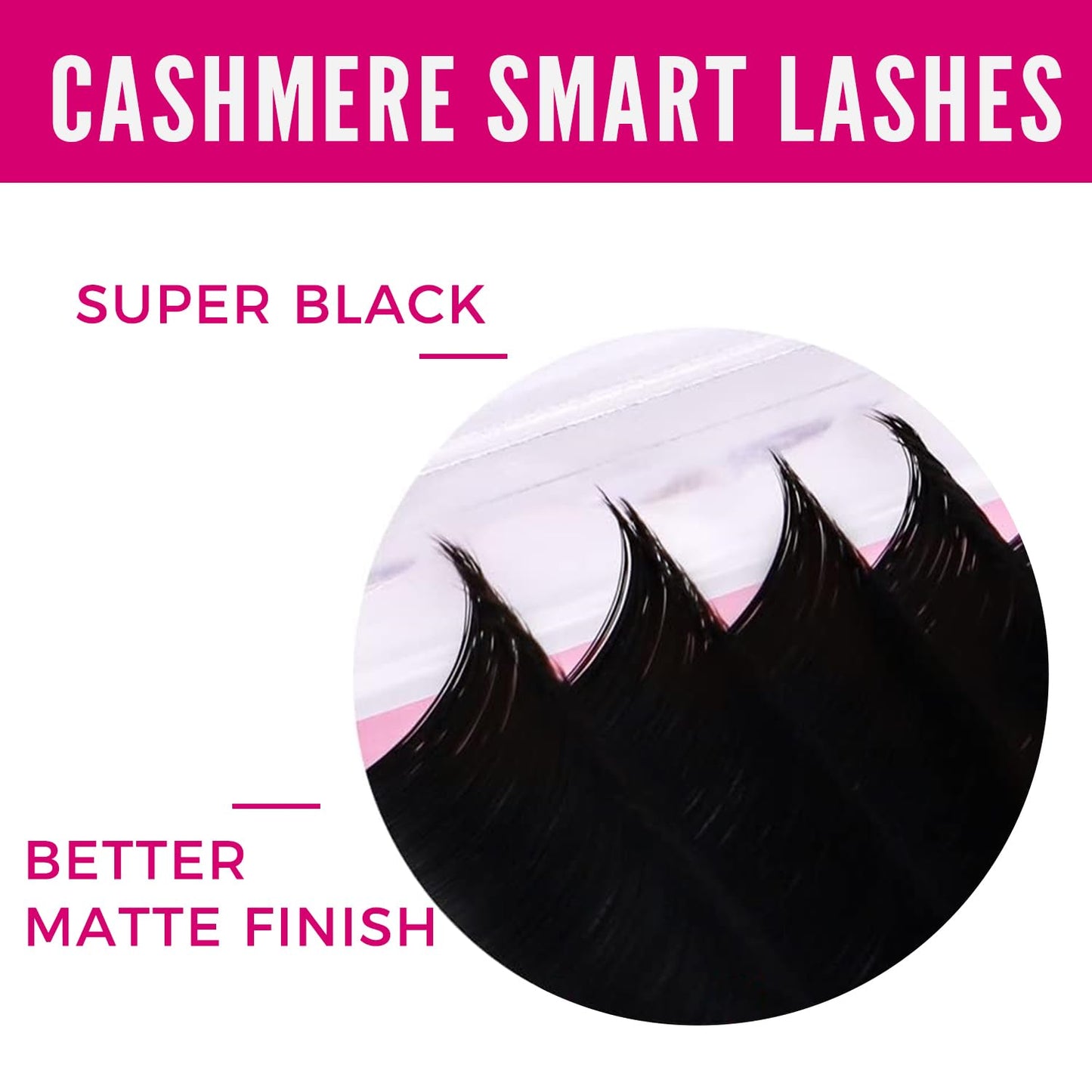 VEYES INC Cashmere Smart Fan Lash Extensions 0.03 0.05 0.07 C/CC/D Curl 8-20mm Mixed & Single Length, Super Matte Black Volume Lashes, Professional Supplies for Lash Techs (0.07 D 13mm)