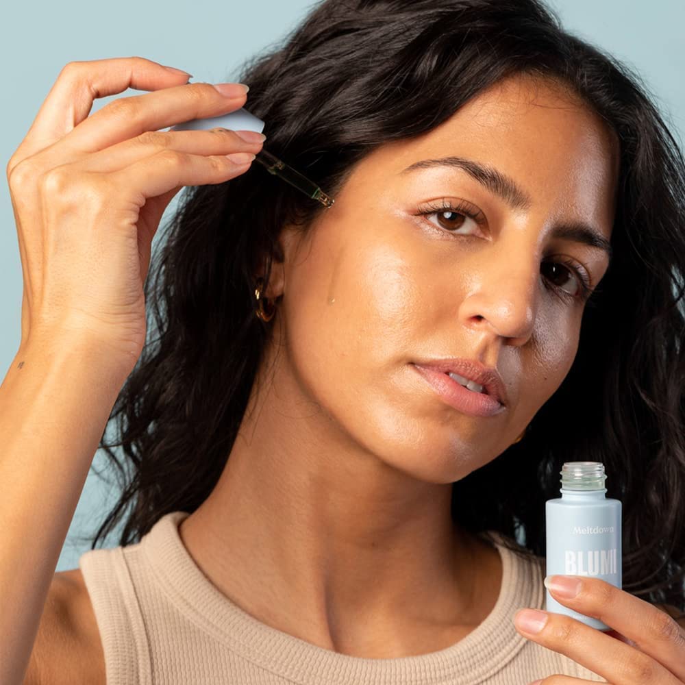 Blume Meltdown - Blue Tansy Face Oil - Acne Treatment + Pore Minimizer - Skin-Smoothing Face Serum with Black Cumin Seed & Rosehip Oil - Helps Calm Redness and Improve Texture (1 Fl oz)