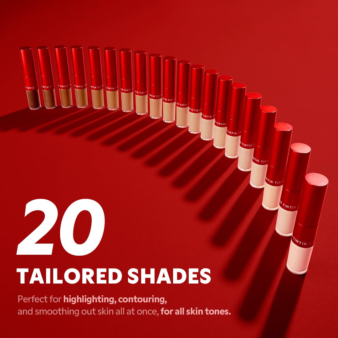 TIRTIR Glide&Hide Blurring Concealer - Creamy texture, Conceals dark circles and wrinkles, Dual formula (liquid tip & balm stick), Long-lasting wear, Korean Makeup, #9N, 0.28 Oz