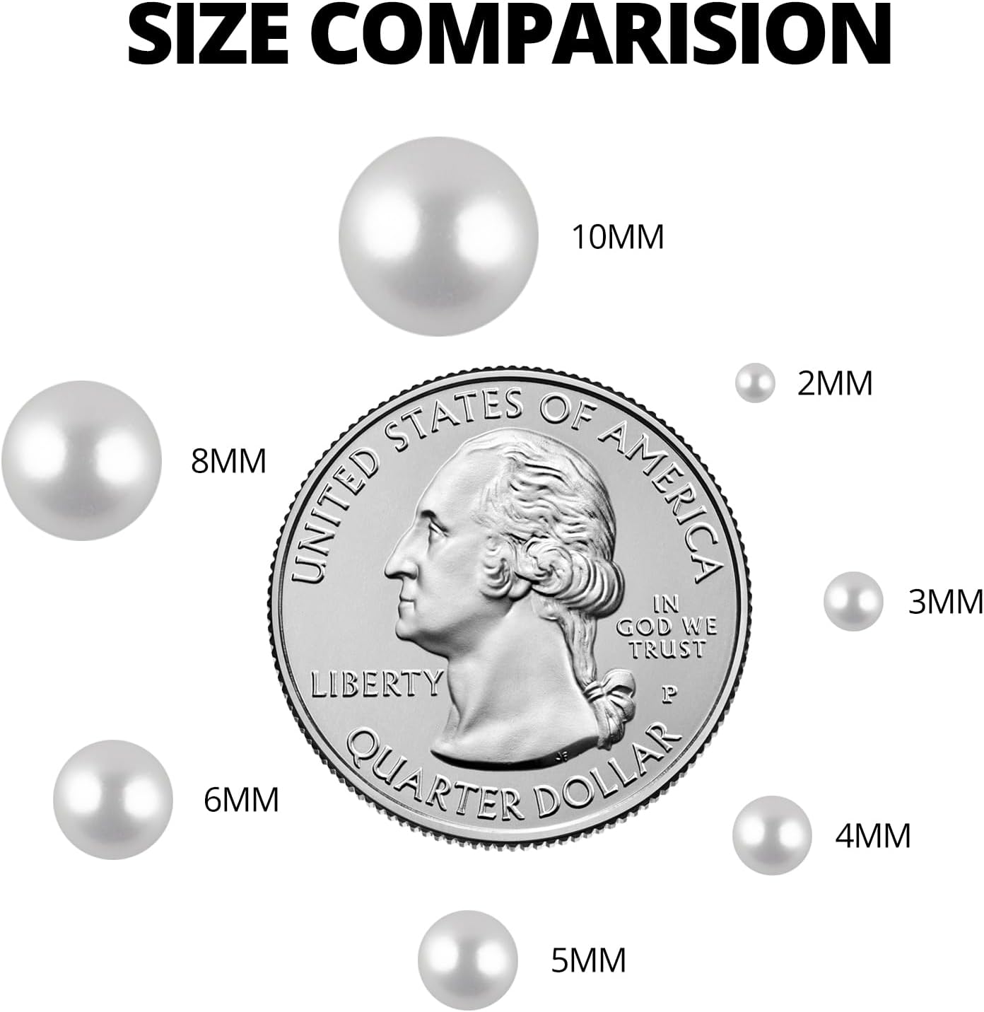 16000Pcs Flatback Pearls for Crafting, White Flat Back Assorted Sizes 2/3/4/5/6/8/10mm Half Pearl Beads Bedazzling for Crafts Clothing Tumbler Shoes Wedding Gown Nails with B7000 Jewelry Making Glue