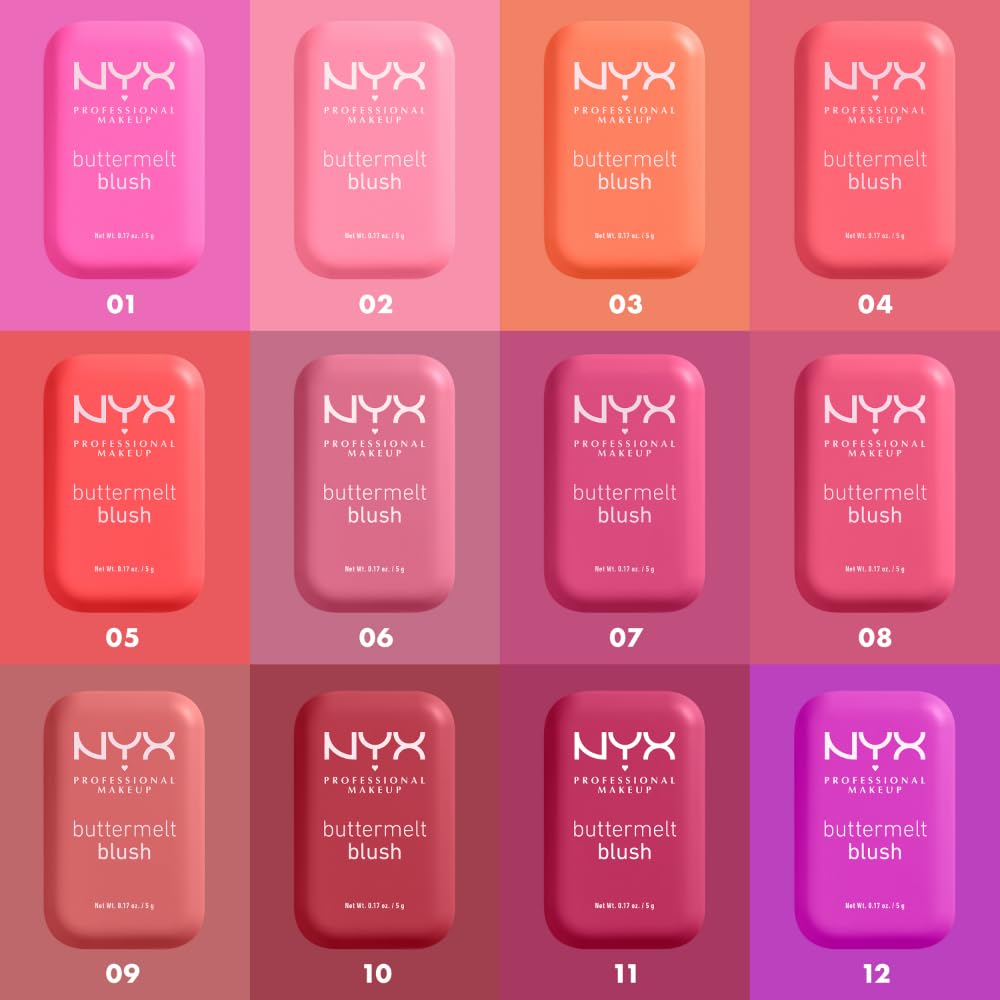 NYX PROFESSIONAL MAKEUP Buttermelt Powder Blush, Fade and Transfer-Resistant Blush, Up to 12HR Make Up Wear, Vegan Formula - Had Butta