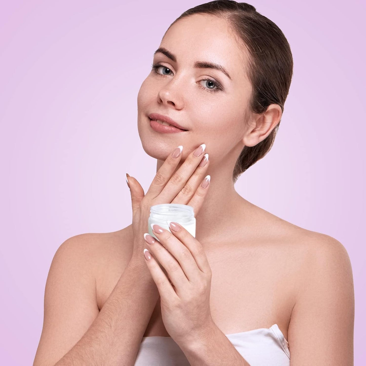 50 Pack 1 OZ Plastic Jars Round Clear Cosmetic Container Jar with Lids, Eternal Moment Plastic Slime Jars for Lotion, Cream, Ointments, Makeup, Eye shadow, Rhinestone, Samples, Pot, Travel Storage